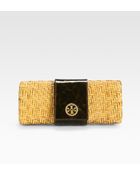 Tory Burch Rattan Clutch - Lyst