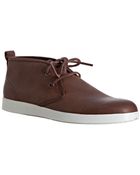 Kenneth Cole Brown Leather Metro Bus Lace-up Chukkas - Lyst