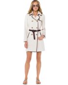 Michael Kors Michael Leather Trim Trench - Lyst