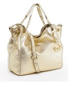 Michael Kors Michael Jet Set Medium Tote Pale Gold - Lyst