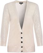 Jaeger Sequin Cardigan - Lyst
