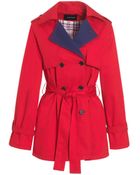 Jaeger Cotton Short Trench - Lyst