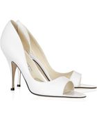 Brian Atwood Erin Cutout Leather Sandals - Lyst