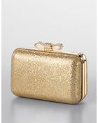 La Regale Sparkle Bow Minaudiere - Lyst