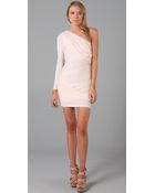 Alice + Olivia One Shoulder Goddess Dress - Lyst