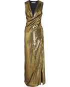 Diane von Furstenberg Isadora Silk-blend Lamé Gown - Lyst