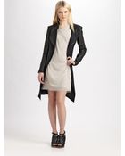 Helmut Lang Eon Leather-trimmed Trench Coat - Lyst