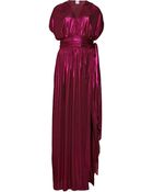 Halston Heritage Lamé Maxi Dress - Lyst