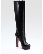Christian Louboutin Harletty Leather Knee-high Boots - Lyst