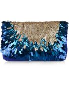 Matthew Williamson Sequined Suede Clutch - Lyst
