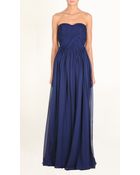 Tibi Silk Chiffon Strapless Gown - Lyst