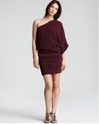Alice + Olivia Russo One Shoulder Ruched Dress - Lyst