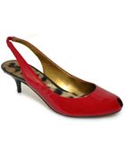 Sam Edelman Petra - Red Patent Open Toe Slingback - Lyst