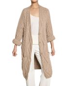 Chloé Woven Wool Alpaca Cardigan Sweater - Lyst