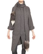 Dolce & Gabbana Fox Fur Alpaca Wool Knitted Sweater - Lyst