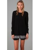 T By Alexander Wang Loose Knit Pullover - Lyst