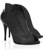Giuseppe Zanotti Pix Peep-toe Leather Ankle Boots - Lyst