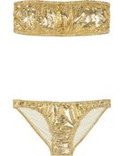 Melissa Odabash Ibiza Metallic Bandeau Bikini - Lyst