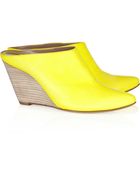 Sigerson Morrison Yellow Leather Mules - Lyst