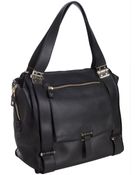 Jimmy Choo Black Calfskin Parker Large Shoulder Bag - Lyst