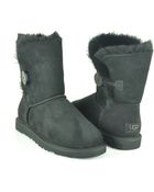Ugg Bailey Button - Grey Sheepskin Boot - Lyst