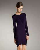 Jean Paul Gaultier Long-sleeve Ruched Jersey Dress - Lyst