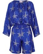 Tara Matthews Printed Silk Playsuit - Lyst