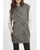 3.1 Phillip Lim 3d Cable Tunic in Grey Melange - Lyst