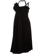 Yohji Yamamoto Pleated Insert Dress - Lyst
