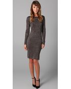 Alice + Olivia Lurex Knit Slim Dress - Lyst