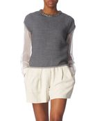 3.1 Phillip Lim Embellished Wool Sweat Top - Lyst
