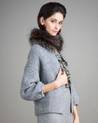 Carolina Herrera Fur-collar Jacket - Lyst