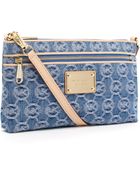 MICHAEL Michael Kors Jet Set Monogram Large Wristlet - Lyst