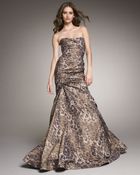 Monique Lhuillier Leopard-print Trumpet Gown - Lyst