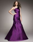 Monique Lhuillier One-shoulder Drape Gown - Lyst