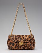 Prada Cavallino Leopard-print Hair Calf Chain Bag - Lyst