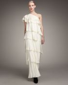Rachel Zoe Tiered Silk Gown - Lyst