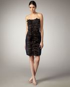 Tadashi Shoji Eyelash Tuxedo-pleat Dress - Lyst