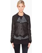 Thakoon Layered Leather Jacket - Lyst