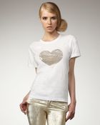 Alice + Olivia Gamma Rhinestone-heart Tee - Lyst