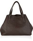 Bottega Veneta Cabas Intrecciato Leather Tote - Lyst