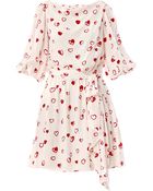 Halston Heritage Embellished Heart Print Dress - Lyst