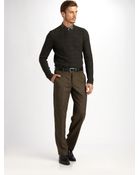 Armani Lattice Pattern Wool Sweater - Lyst