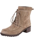Elizabeth And James Suede Lace-up Bootie - Lyst