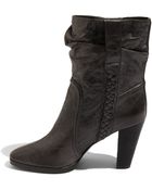 7 For All Mankind Pierce - Black Leather Bootie - Lyst