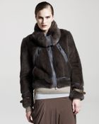 Brunello Cucinelli Mink Motorcycle Jacket - Lyst