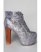 Jeffrey Campbell The Lita Shoe in Pewter Glitter - Lyst