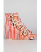 Jeffrey Campbell The All Caps Sandal in Red Stripe - Lyst