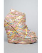 Jeffrey Campbell The Tick Paint Shoe in Taupe Multi - Lyst