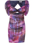 Matthew Williamson Ruched Silk-organza Dress - Lyst